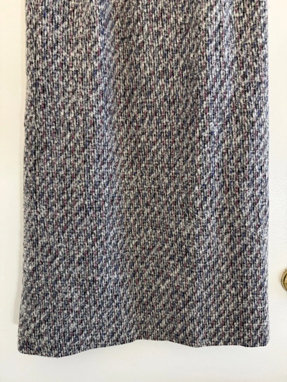 Christian Dior Vintage Women’s A-Line Midi Tweed Wool Gray Pleated Skirt Size 8 - Picture 6 of 8